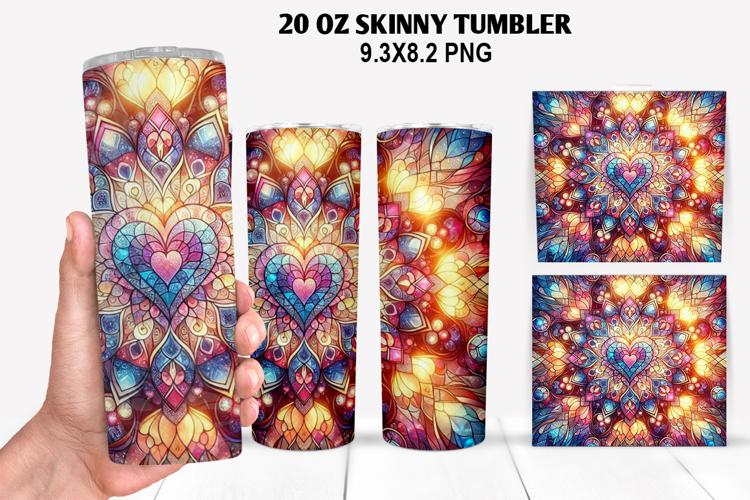 Valentine Skinny Tumbler 20oz Wrap Design, Valentine Tumbler