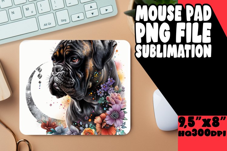 Whimsical Woofs: Watercolor Mouse Pad example image 1