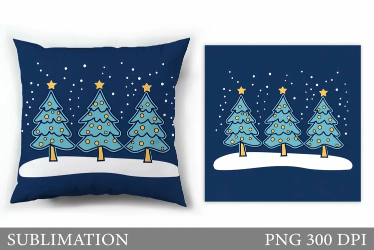 Christmas Tree Pillow Design. Christmas Tree Sublimation