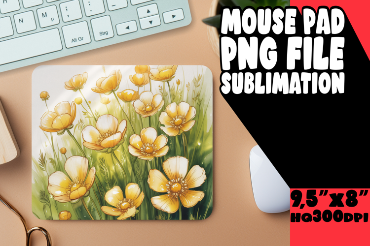 Sweet Mouse Mat Sublimation Magic, Flowers