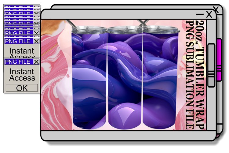 Colorful Inflated Pattern 20oz Tumbler Assortment example image 1