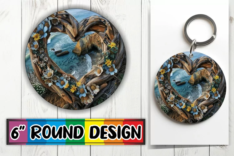 Woodland Wonder Sublimation 3D Heart Frame