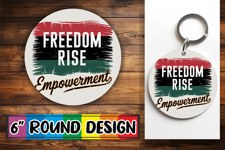Cheerful Round Coasters PNG, Juneteenth