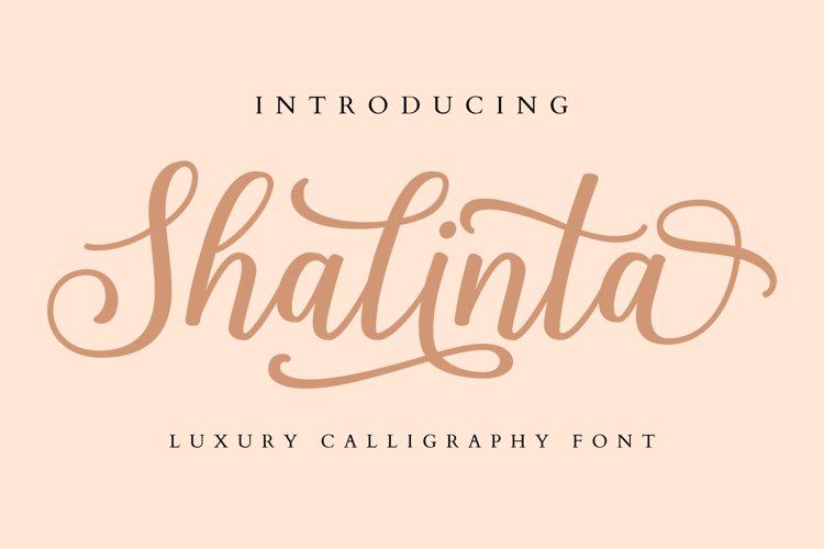 Shalinta - Luxury Calligraphy Font example image 1