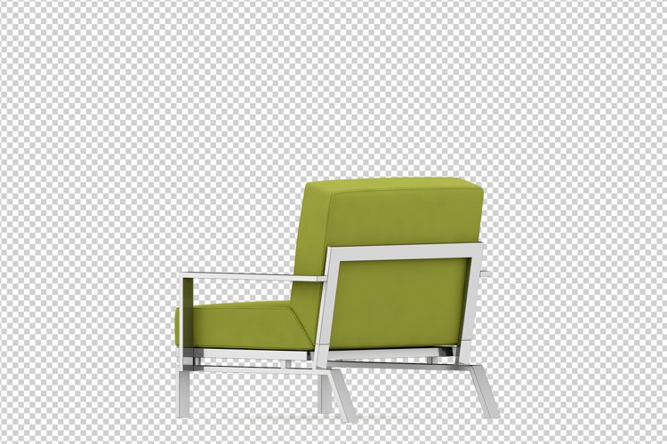 Isometric Arm Chair 3D isolated render example image 1