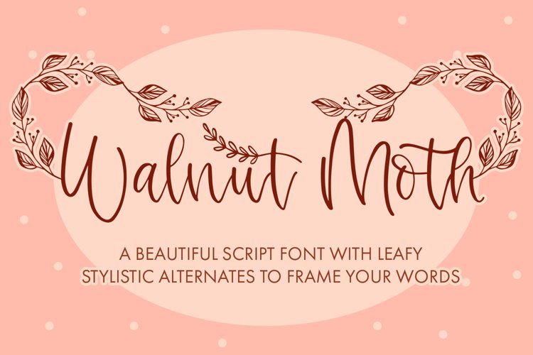 Walnut Moth - Match With Leaf Swashes - Free Font Of The Week Font