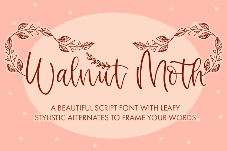 Walnut Moth - Match With Leaf Swashes - Free Font Of The Week