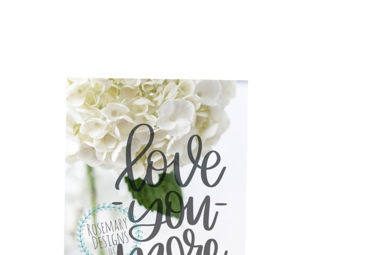 Love You More - Hand lettered SVG example image 1