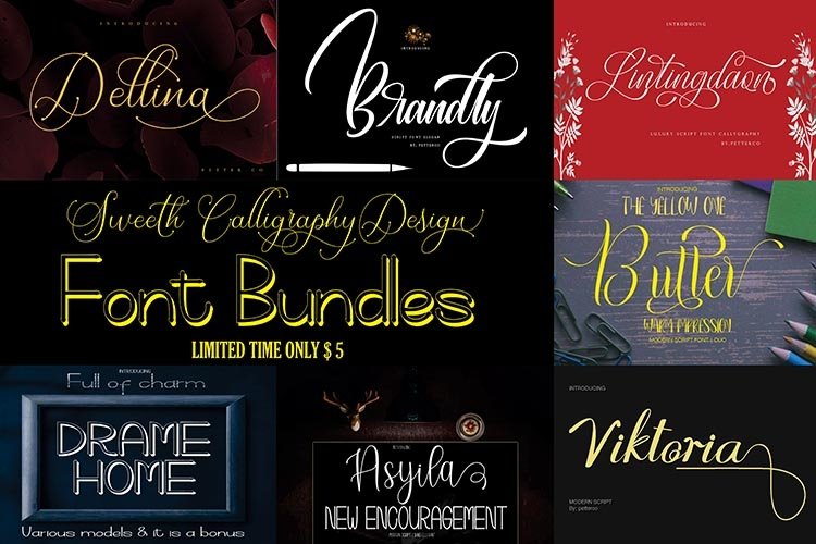 Sweeth Calligraphy Design - Font Bundles example image 1
