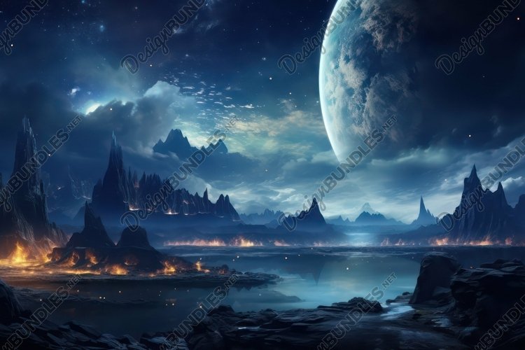 Awesome Fantasy Space Background Wallpaper example image 1
