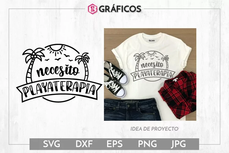 Necesito playaterapia SVG - Frases Verano