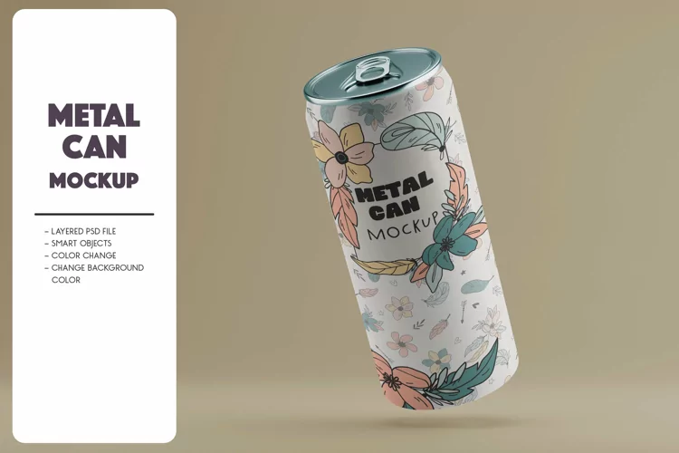 Metal Can Mockup