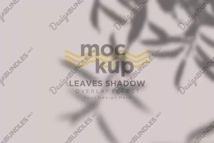 Willow Leaves Shadow Overlay Effect Mockup