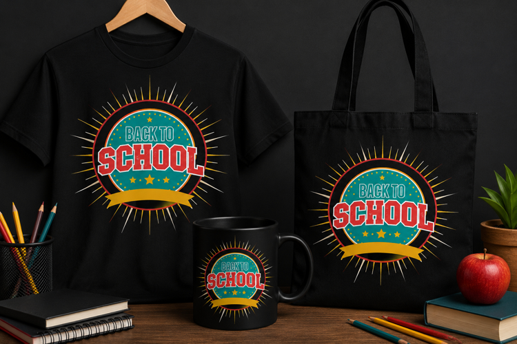 Back to School PNG | Vintage Retro School Badge Design