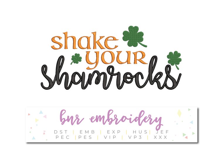 St. Patrick's Day Machine Embroidery Design example image 1