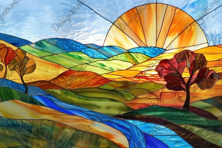 Stained Glass Texture Image 21