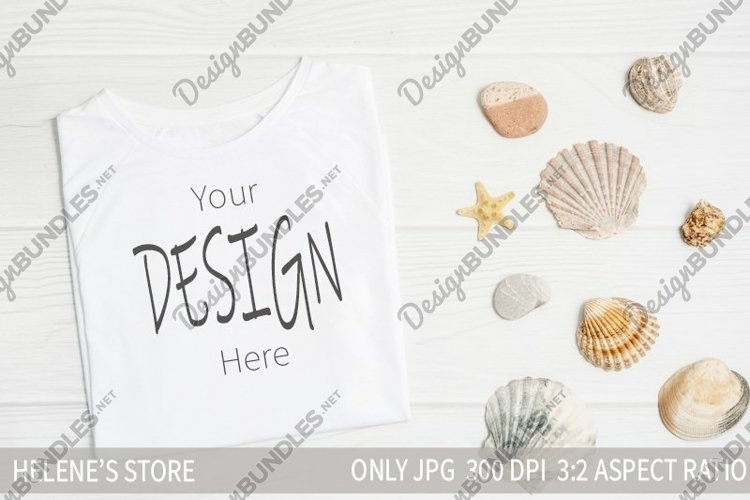 Summer mockup | White t shirt mockup | Beach apparel mockup
