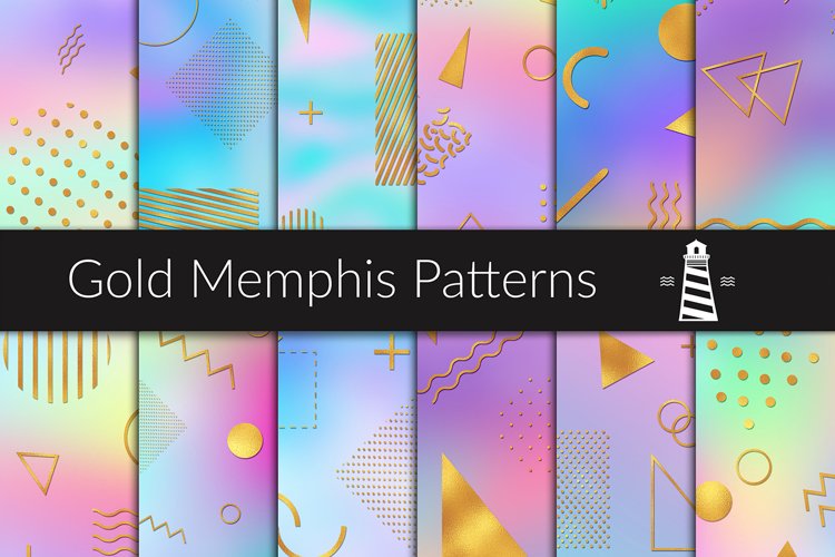 Gold Memphis Patterns example image 1