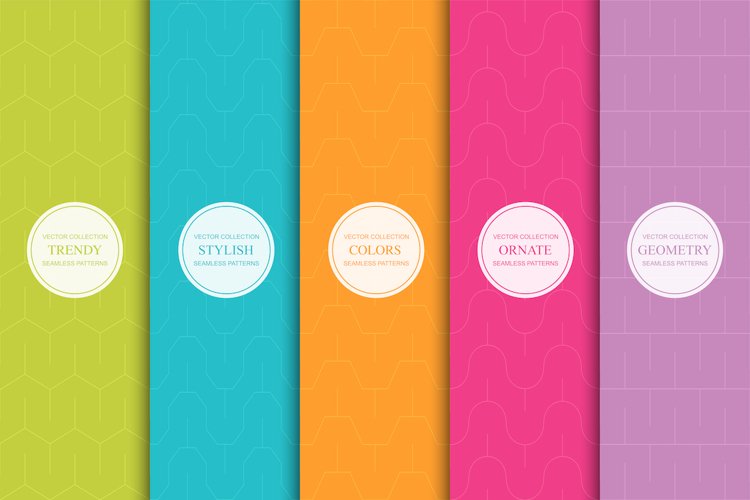 Colorful seamless minimal patterns