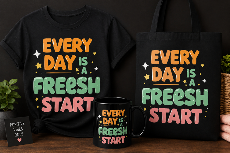 Every Day Is a Fresh Start PNG | Inspirational Quote Design