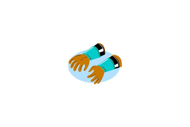 Electrician's Gloves Isolated. example image 1