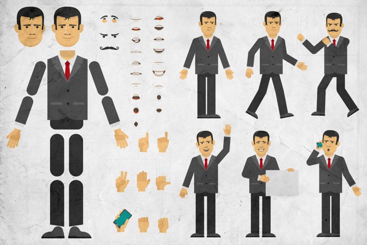 Businessman creation set example image 1