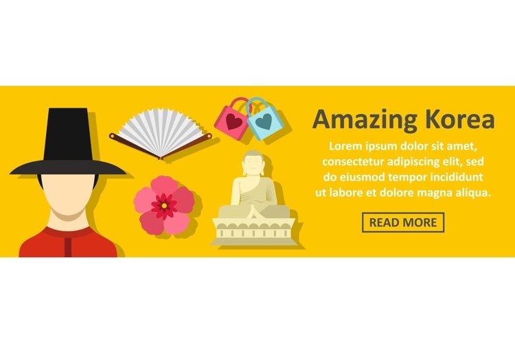 Amazing korea banner horizontal concept example image 1