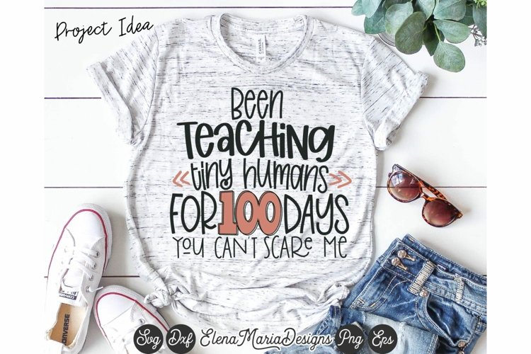Teacher 100 Days Of School SVG File example image 1