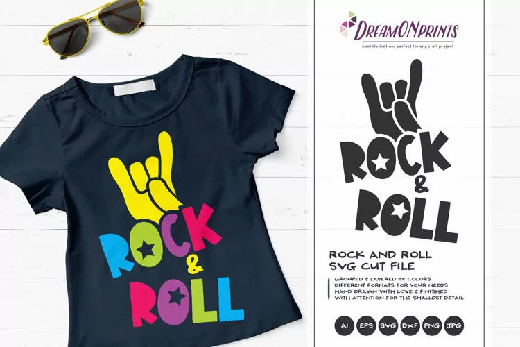 Rock and Roll SVG - Rock Music SVG Cut Files