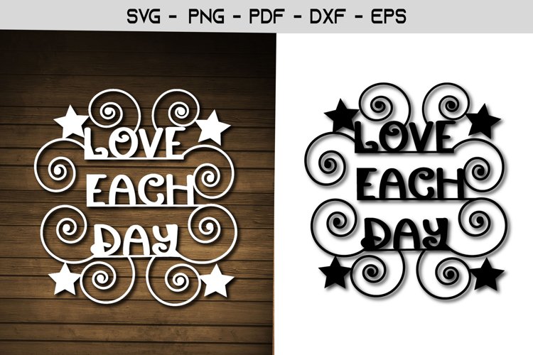 Love Each Day Paper Template Design example image 1