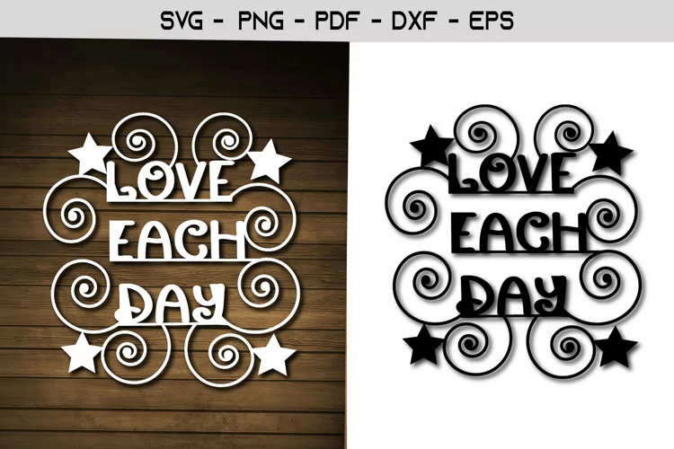 Love Each Day Paper Template Design