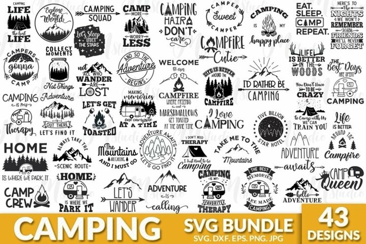 Camping SVG Bundle.