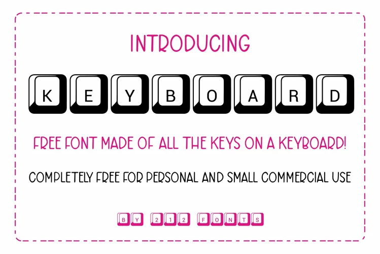 212 Keyboard - A Computer Keys Font