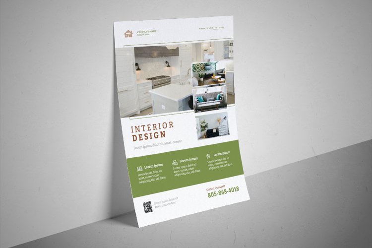 Property Flyer Design with Green Color
