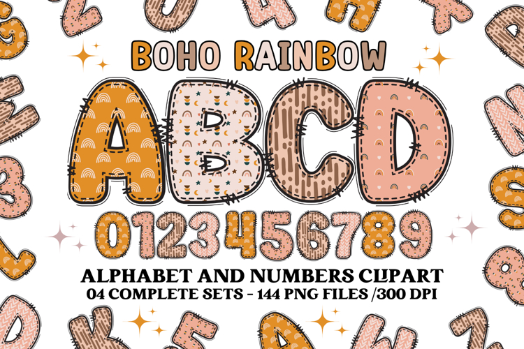 BOHO RAINBOW Alphabet A-Z Numbers Classroom Decor