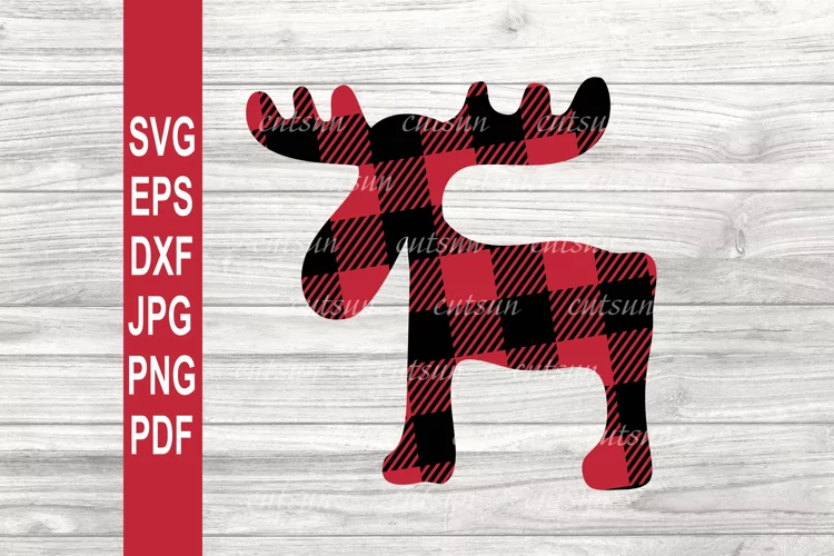 Reindeer Plaid SVG | Deer Buffalo plaid svg | Deer svg