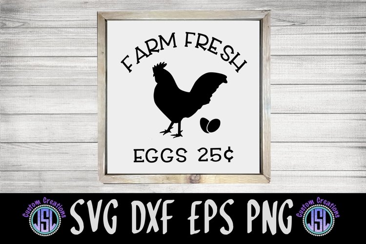 Farm Fresh Eggs | Farmhouse | SVG DXF EPS PNG example image 1