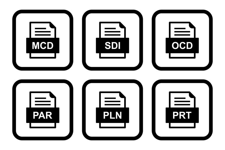 Set Of File Formats Icons example image 1