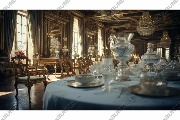 opulent blurred mansion interior example image 1