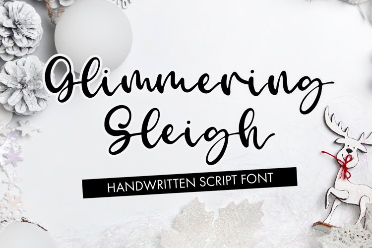 Glimmering Sleigh - Handwritten Script Font example image 1