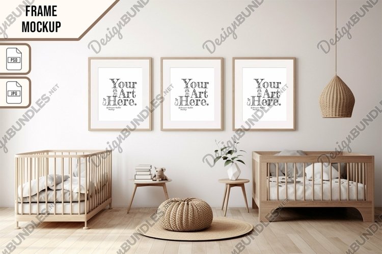 Frame Smart Mockup PSD   JPG Template Graphic
