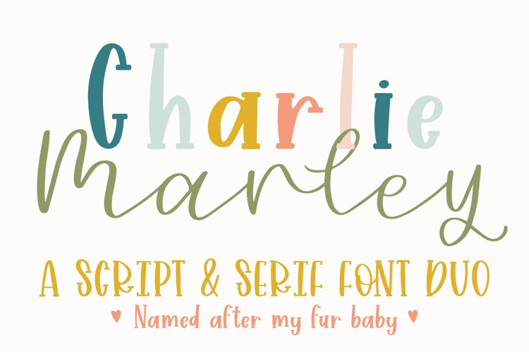 Charlie Marley, Serif and Script Font Duo example image 1