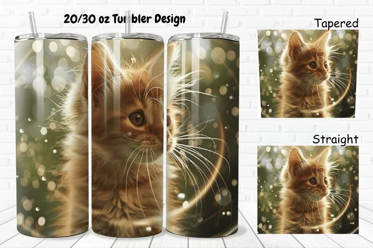 Cute Kitten 20/30oz Skinny Tumbler