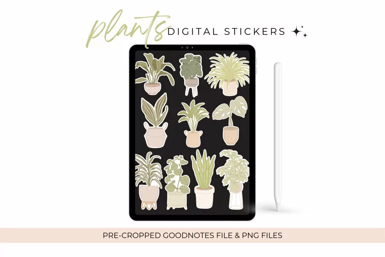 Goodnotes Stickers Png | Plant Stickers | Digital Stickers