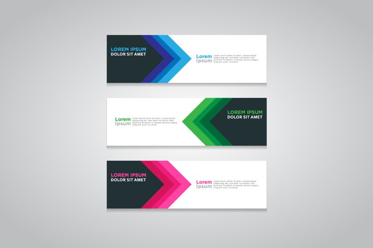 Vector abstract design web banner template