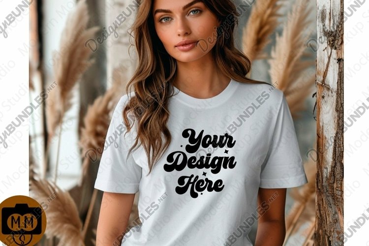 White Tshirt Mockup Image 6