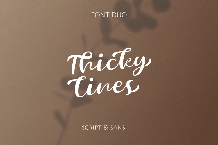Thickylines Font Duo - Luxurious Script & Sans example image 1