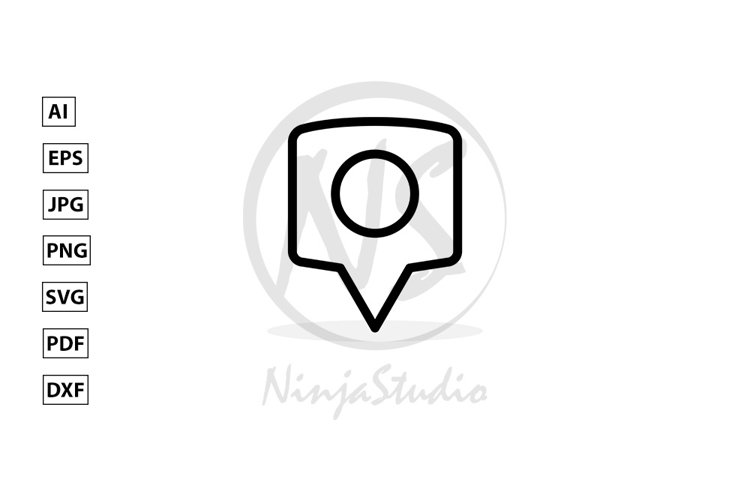 Locator Line Icon In Flat Style Vector example image 1