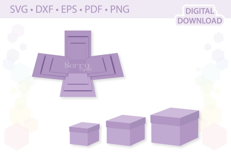 Square Explosion Box Template svg dxf eps pdf 481707 