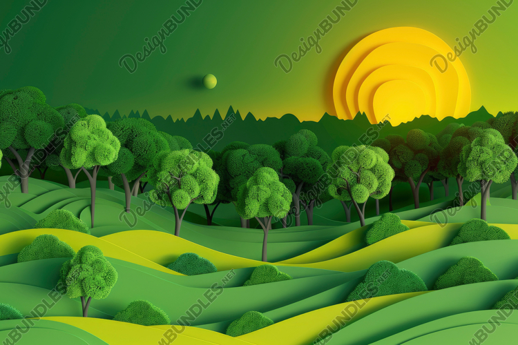 Paper Art Nature Background Wallpaper